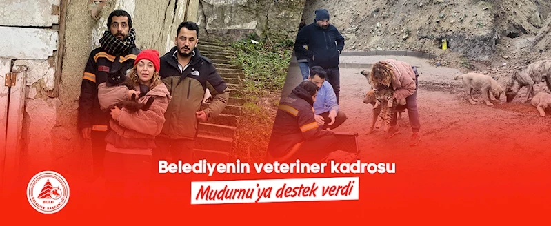 Belediyenin veteriner kadrosu Mudurnu’ya destek verdi