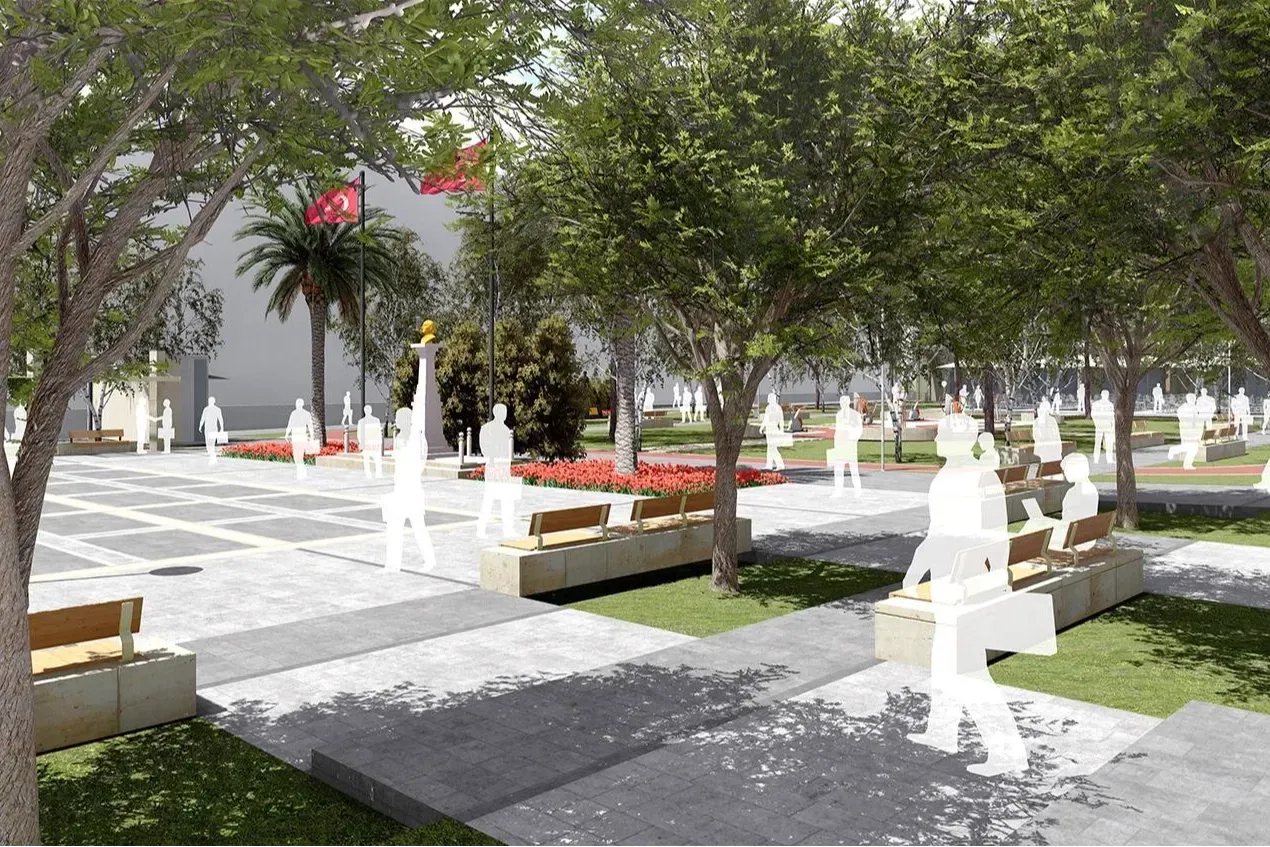 İzmir’in Kınık ilçesi Cumhuriyet Meydanı yenileniyor