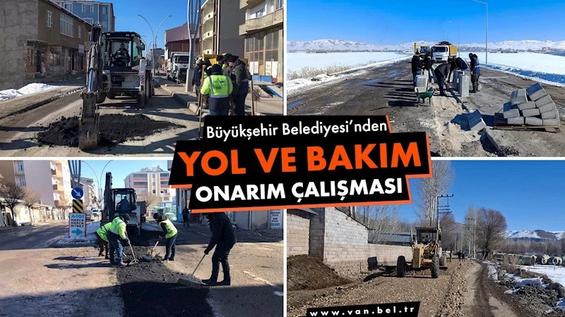 Büyükşehir Belediyesi’nden yol ve bakım onarım çalışması