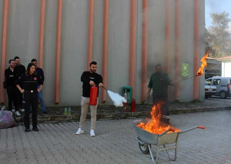 Manavgat ve Kemer’de yangın söndürme tatbikatı