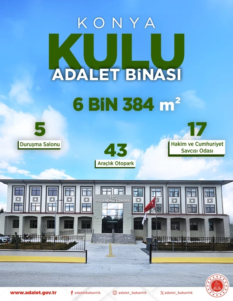 ADALET BAKANI YILMAZ TUNÇ, KULU ADALET BİNASININ AÇILIŞINI YAPACAK