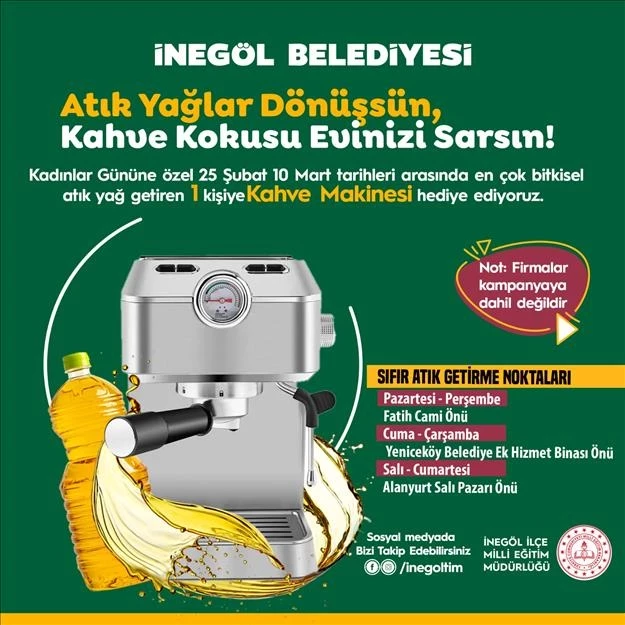 Kadınlar Gününe Özel Atık Yağ Toplama Kampanyası Başladı