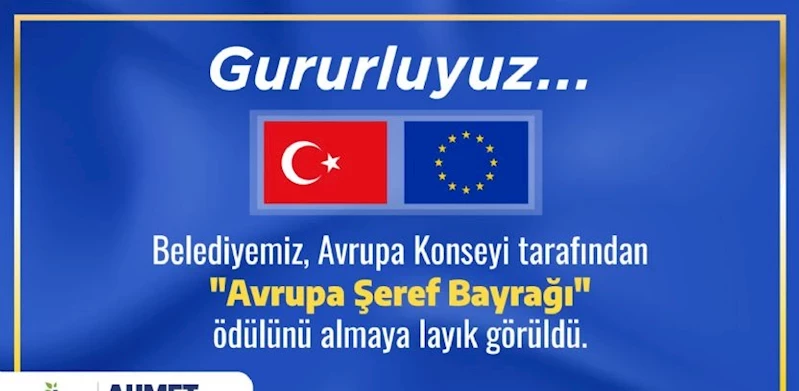 Çorlu Belediyesi`ne Avrupa`dan Bir Ödül Daha: Avrupa Şeref Bayrağı