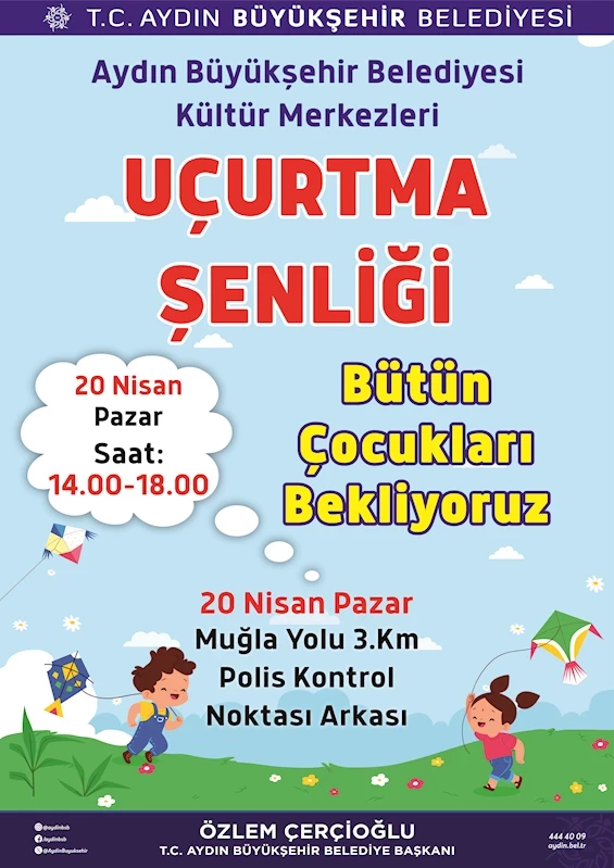 BAŞKAN ÇERÇİOĞLU TÜM ÇOCUKLARI UÇURTMA ŞENLİĞİNE DAVET ETTİ