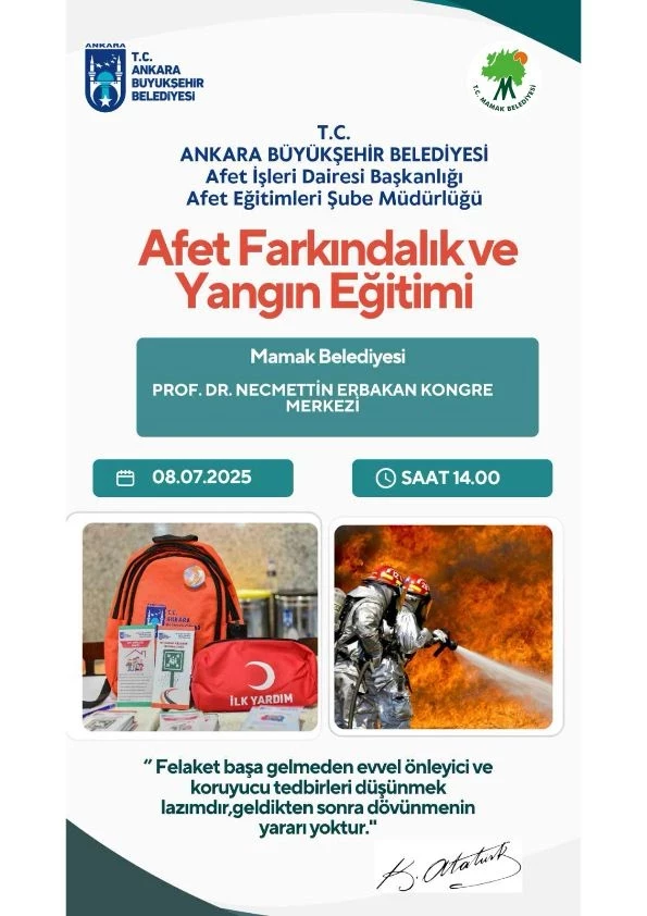 Mamak’ta Afet Bilinci Güçleniyor