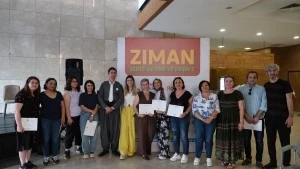 Dil dersi alan kursiyerlere belgeleri verildi