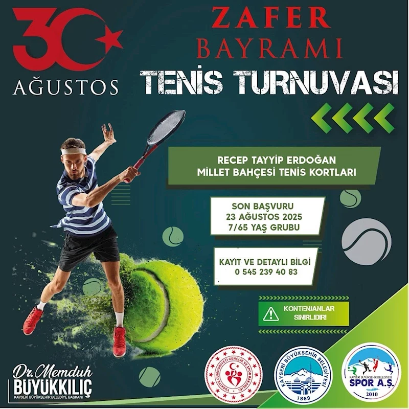 Zafer Bayramı Coşkusu Büyükşehir ile Tenis Kortlarına Taşınıyor