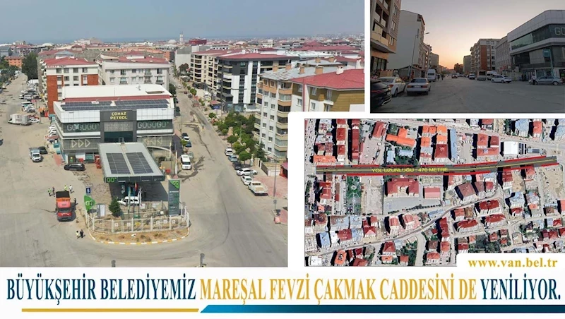 BÜYÜKŞEHİR BELEDİYEMİZ MAREŞAL FEVZİ ÇAKMAK CADDESİNİ DE YENİLİYOR